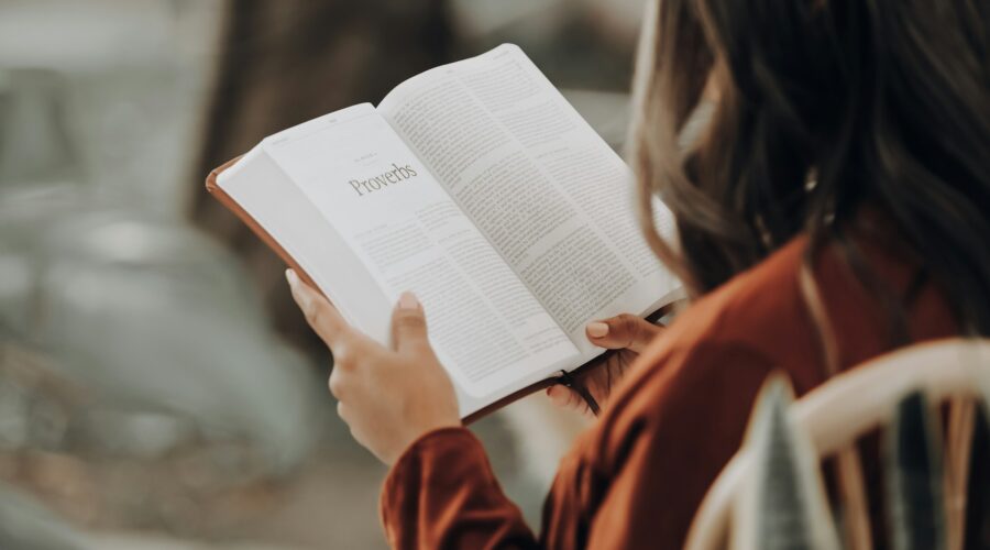 girl reading the Bible