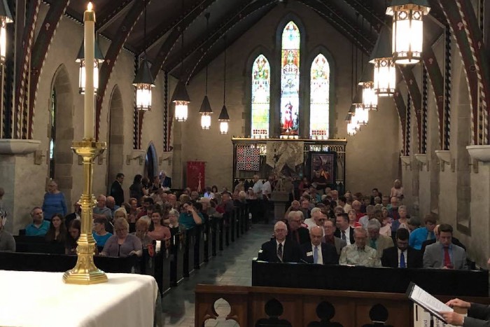 a photo of St. Stephen's from behind the altar at Holypalooza in 2018