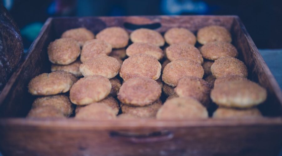 a photo of a tray of homemade cookies