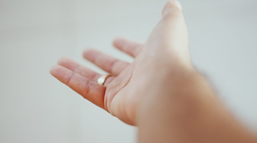 a photo of a hand reaching out